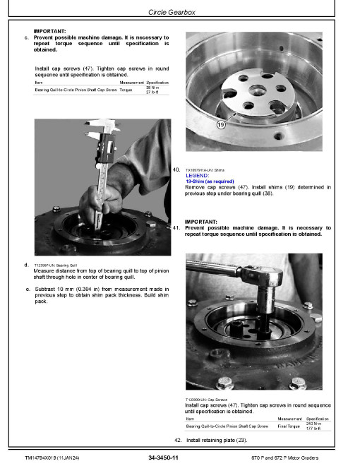 John Deere 670 P and 672 P Motor Graders (SN. from C_ 00001, D_ 00001) Repair Manual (TM14794X019)