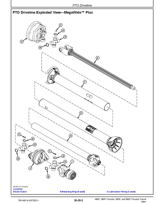 John Deere 460R, 460R Precutter, 560R and 560R Precutter Round Balers (North American Edition) Technical Manual (TM148019) John Deere 460R, 460R Precutter, 560R and 560R Precutter Round Balers (North American Edition) Technical Manual (TM148019)