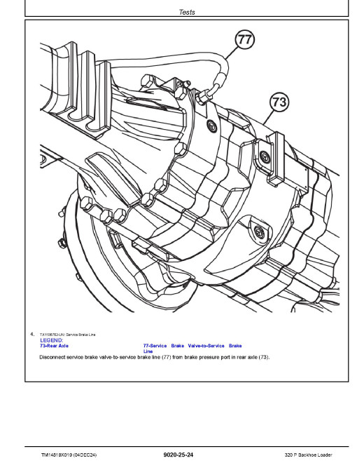 John Deere 320P (SN from FA00001) Backhoe Loaders Operation and Test Manual (TM14819X019)