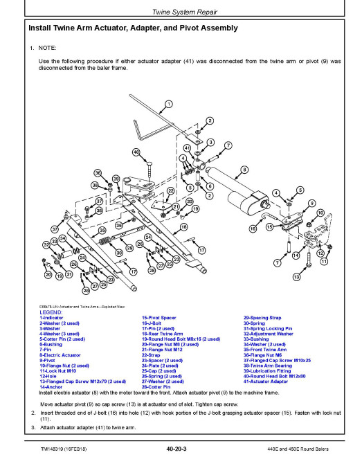 John Deere 440E and 450E Round Balers (North American Edition) Technical Manual (TM148319) John Deere 440E and 450E Round Balers (North American Edition) Technical Manual (TM148319)