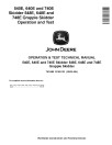 John Deere 540E, 640E, 740E Skidders, 548E, 648E and 748E Grapple Skidders Operation and Test Manual (TM1485)
