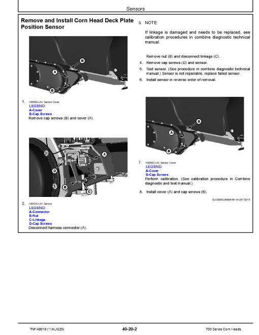 John Deere 706C, 708C, 712C, 712FC, 716C and 718C Corn Heads Repair Manual (TM149019) John Deere 706C, 708C, 712C, 712FC, 716C and 718C Corn Heads Repair Manual (TM149019)