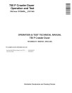 John Deere 750 P (SN from FX11340) Crawler Dozers Operation and Test Manual (TM14938X019)