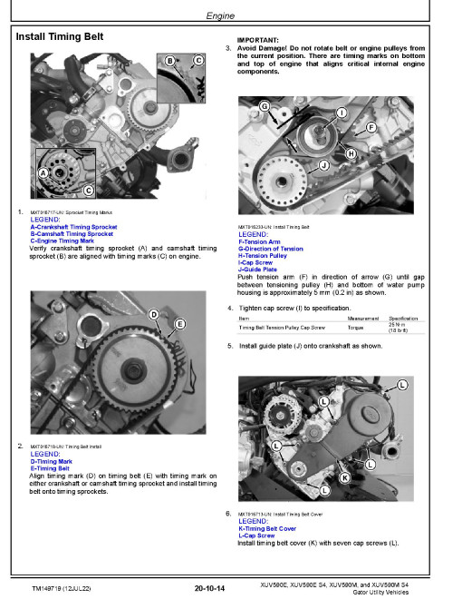 John Deere XUV590E, XUV590E S4, XUV590M and XUV590M S4 Gator Utility Vehicles (SN: 010001-040000) Technical Manual (TM149719) John Deere XUV590E, XUV590E S4, XUV590M and XUV590M S4 Gator Utility Vehicles (SN: 010001-040000) Technical Manual (TM149719)