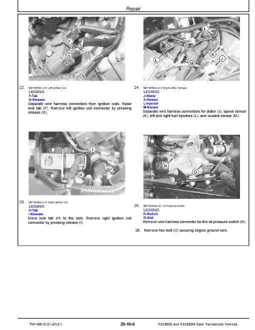 John Deere RSX860E and RSX860M Gator Recreational Vehicles (SN. from 010001) Technical Manual (TM149819) John Deere RSX860E and RSX860M Gator Recreational Vehicles (SN. from 010001) Technical Manual (TM149819)