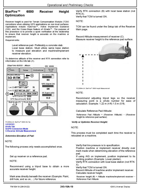John Deere 4240 Universal Display Technical Manual (TM150419)