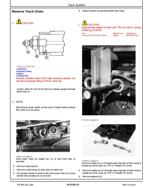 John Deere 490E Crawler Excavators Repair Manual (TM1505) John Deere 490E Crawler Excavators Repair Manual (TM1505)
