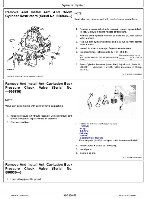 John Deere 690E LC Crawler Excavators Repair Manual (TM1509) John Deere 690E LC Crawler Excavators Repair Manual (TM1509)