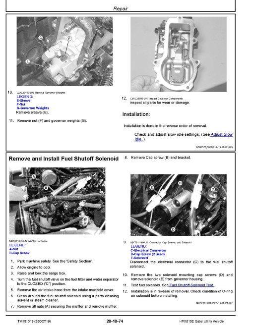 John Deere HPX815E (SN. from 010001) Gator Utility Vehicles Technical Manual (TM151019) John Deere HPX815E (SN. from 010001) Gator Utility Vehicles Technical Manual (TM151019)