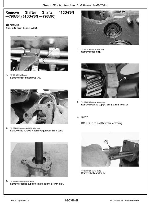 John Deere 410D and 510D Backhoe Loaders Repair Manual (TM1513) John Deere 410D and 510D Backhoe Loaders Repair Manual (TM1513)