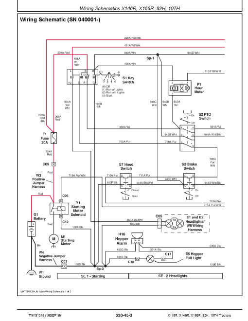 John Deere 107H, 92H, X116R, X146R and X166R Lawn Tractors Technical Manual (TM151319) John Deere 107H, 92H, X116R, X146R and X166R Lawn Tractors Technical Manual (TM151319)