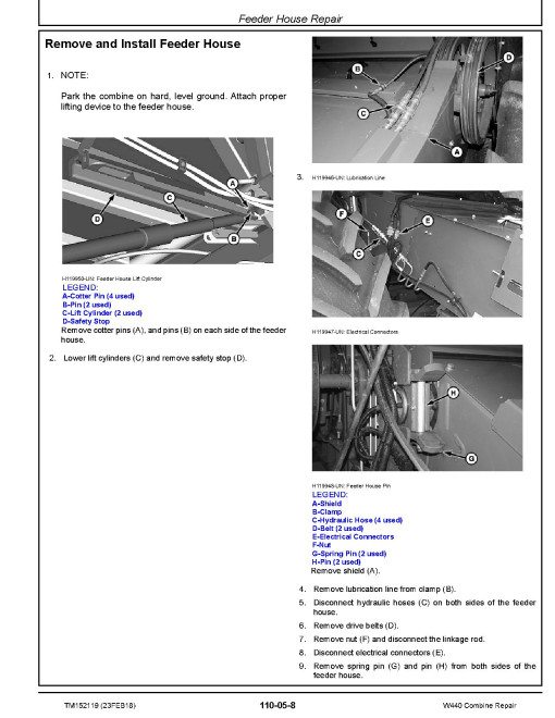 John Deere W440 (SN. from 700949) Combines Repair Manual (TM152119) John Deere W440 (SN. from 700949) Combines Repair Manual (TM152119)