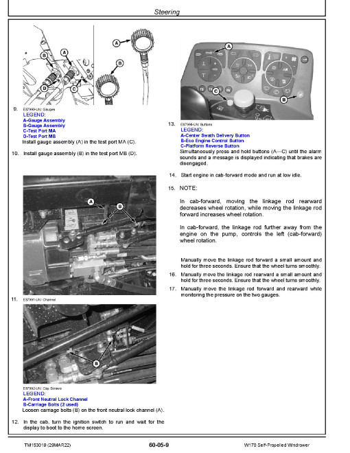 John Deere W170 Self-Propelled Windrowers Technical Manual (TM153019) John Deere W170 Self-Propelled Windrowers Technical Manual (TM153019)
