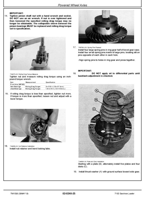 John Deere 710D Backhoe Loaders Repair Manual (TM1538) John Deere 710D Backhoe Loaders Repair Manual (TM1538)