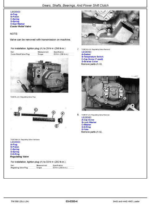 John Deere 344G and 444G 4WD Loaders Repair Manual (TM1558) John Deere 344G and 444G 4WD Loaders Repair Manual (TM1558)