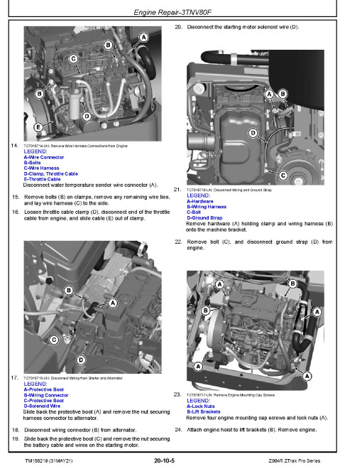 John Deere Z994R ZTrak Pro (SN: 010001-) Zero-Turn Mowers Technical Manual (TM156219) John Deere Z994R ZTrak Pro (SN: 010001-) Zero-Turn Mowers Technical Manual (TM156219)