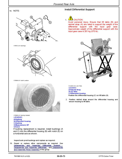 John Deere CP770 (SN: 200001-248999) Cotton Pickers Repair Manual (TM156519) John Deere CP770 (SN: 200001-248999) Cotton Pickers Repair Manual (TM156519)