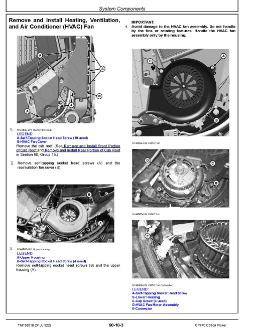 John Deere CP770 (SN: 200001-248999) Cotton Pickers Repair Manual (TM156519) John Deere CP770 (SN: 200001-248999) Cotton Pickers Repair Manual (TM156519)