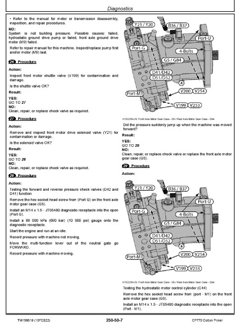 John Deere CP770 (SN: 200001-248999) Sugar Cane Harvesters Diagnostic Manual (TM156619) John Deere CP770 (SN: 200001-248999) Sugar Cane Harvesters Diagnostic Manual (TM156619)