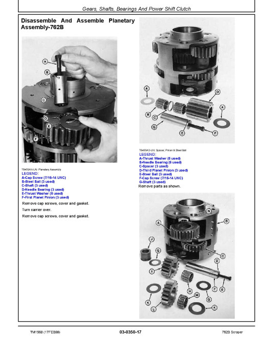John Deere 762B (SN. from 791764) Scrapers Repair Manual (TM1568) John Deere 762B (SN. from 791764) Scrapers Repair Manual (TM1568)