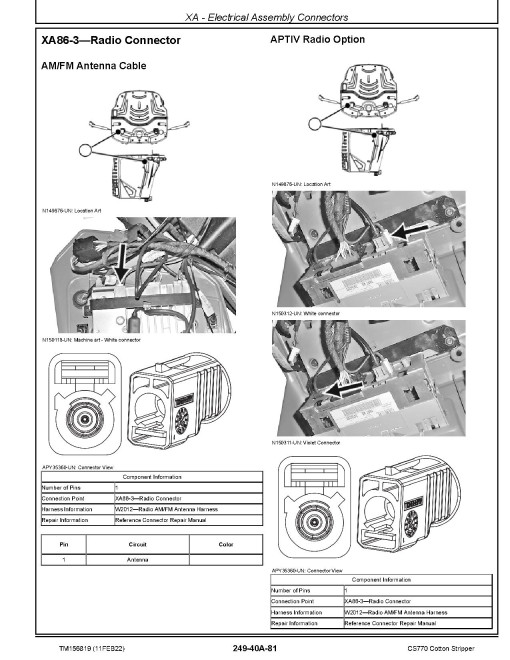 John Deere CS770 (SN: 200001-248999) Cotton Strippers Diagnostic Manual (TM156819) John Deere CS770 (SN: 200001-248999) Cotton Strippers Diagnostic Manual (TM156819)
