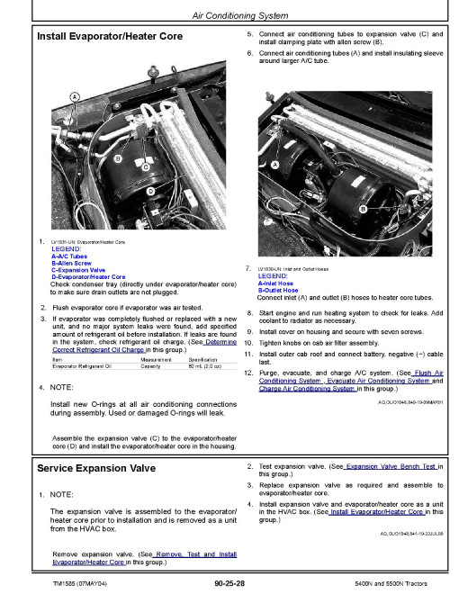 John Deere 5400N and 5500N Tractors Technical Manual (TM1585) John Deere 5400N and 5500N Tractors Technical Manual (TM1585)