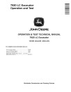 John Deere 792D LC Crawler Excavators Operation and Test Manual (TM1595)