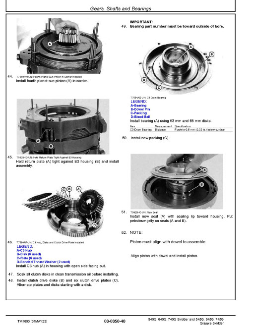 John Deere 540G, 640G, 740G Skidders, 548G, 648G and 748G Grapple Skidders Repair Manual (TM1600) John Deere 540G, 640G, 740G Skidders, 548G, 648G and 748G Grapple Skidders Repair Manual (TM1600)