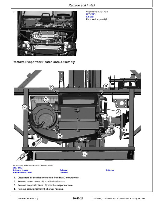 John Deere XUV865E, XUV865M and XUV865R Gator Utility Vehicles Technical Manual (TM160619) John Deere XUV865E, XUV865M and XUV865R Gator Utility Vehicles Technical Manual (TM160619)