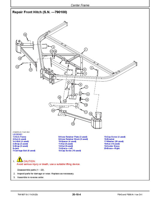 John Deere P540 and P556 Air Hoe Drills Repair Manual (TM160719) John Deere P540 and P556 Air Hoe Drills Repair Manual (TM160719)