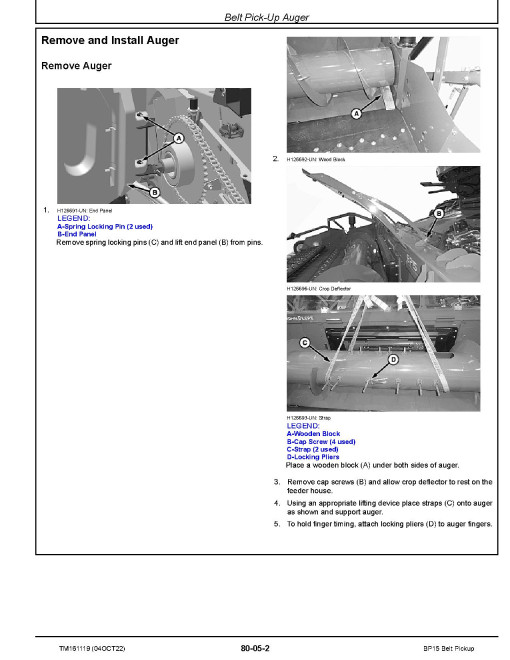 John Deere BP15 Belt Pickups Repair Manual (TM161119) John Deere BP15 Belt Pickups Repair Manual (TM161119)