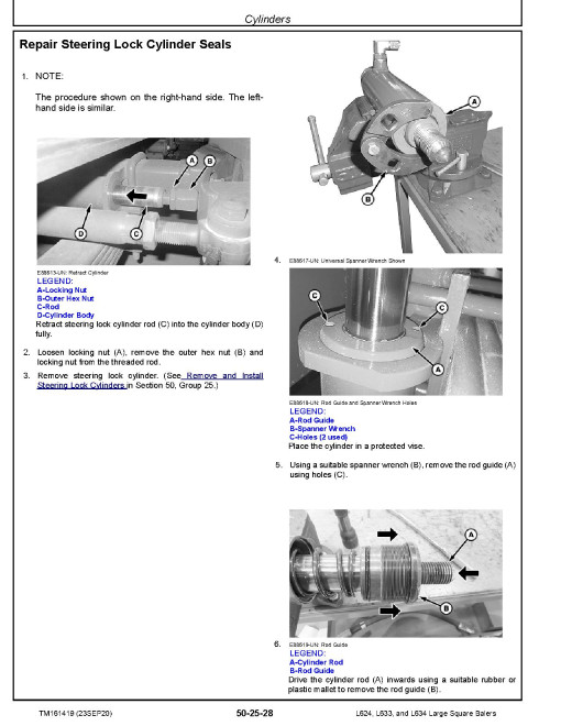 John Deere L624, L633 and L634 Large Square Balers Technical Manual (TM161419) John Deere L624, L633 and L634 Large Square Balers Technical Manual (TM161419)