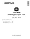 John Deere 9976 Cotton Pickers Operation and Test Manual (TM1615)