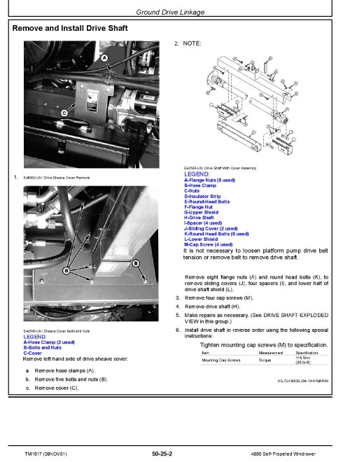 John Deere 4890 Self-Propelled Windrowers Repair Manual (TM1617) John Deere 4890 Self-Propelled Windrowers Repair Manual (TM1617)