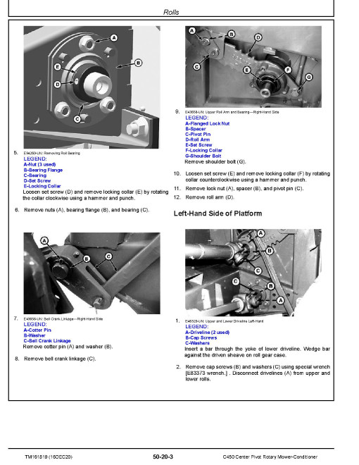 John Deere C450 Center Pivot Rotary Mower-Conditioners Repair Manual (TM161819) John Deere C450 Center Pivot Rotary Mower-Conditioners Repair Manual (TM161819)