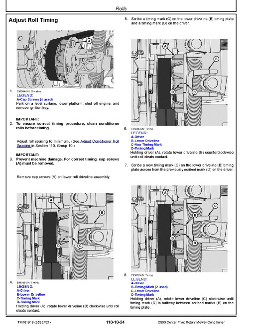 John Deere C500 Center Pivot Rotary Mower-Conditioners Repair Manual (TM161919) John Deere C500 Center Pivot Rotary Mower-Conditioners Repair Manual (TM161919)