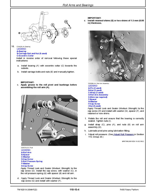 John Deere R400 Rotary Platforms Technical Manual (TM162019) John Deere R400 Rotary Platforms Technical Manual (TM162019)
