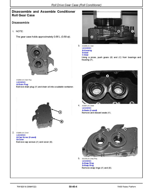 John Deere R400 Rotary Platforms Technical Manual (TM162019) John Deere R400 Rotary Platforms Technical Manual (TM162019)