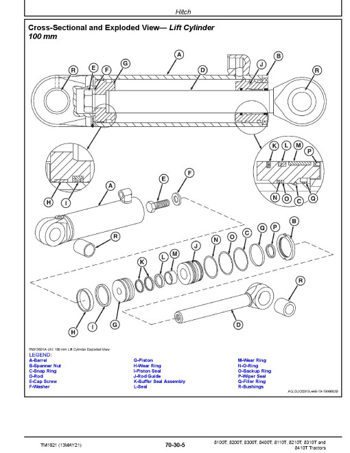 John Deere 8100T, 8110T, 8200T, 8210T, 8300T, 8310T, 8400T and 8410T Tracked Tractors (SN. from 010001) Repair Manual (TM1621) John Deere 8100T, 8110T, 8200T, 8210T, 8300T, 8310T, 8400T and 8410T Tracked Tractors (SN. from 010001) Repair Manual (TM1621)