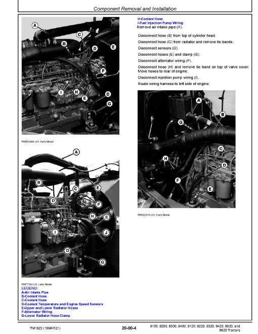 John Deere 9100, 9120, 9200, 9220, 9300, 9320, 9400, 9420, 9520 and 9620 4WD Articulated Tractors Repair Manual (TM1623) John Deere 9100, 9120, 9200, 9220, 9300, 9320, 9400, 9420, 9520 and 9620 4WD Articulated Tractors Repair Manual (TM1623)