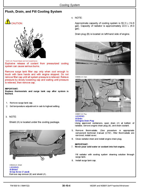 John Deere W235R and W260R Self-Propelled Windrowers Repair Manual (TM163019) John Deere W235R and W260R Self-Propelled Windrowers Repair Manual (TM163019)