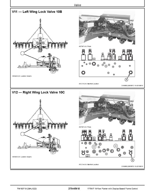 John Deere 1775NT 16-Row Planters with Display-Based Frame Control (SN: 794101-) Diagnostic Manual (TM163719)