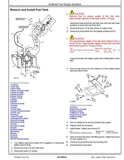 John Deere 624H 4WD Loaders and TC62H Tool Cariers Repair Manual (TM1640) John Deere 624H 4WD Loaders and TC62H Tool Cariers Repair Manual (TM1640)