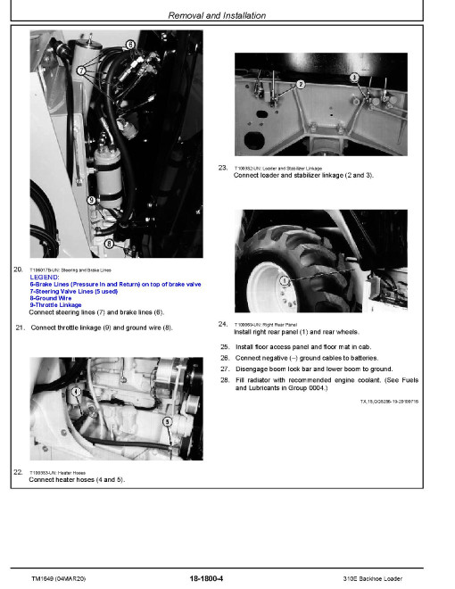 John Deere 310E Backhoe Loaders Repair Manual (TM1649) John Deere 310E Backhoe Loaders Repair Manual (TM1649)