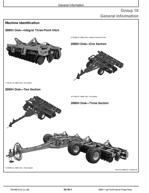 John Deere 2680H High-Performance Disk Tillage Tools Technical Manual (TM165519) John Deere 2680H High-Performance Disk Tillage Tools Technical Manual (TM165519)