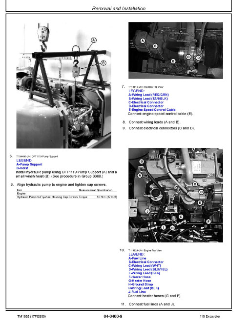 John Deere 110 Crawler Excavators (Metric) Repair Manual (TM1658) John Deere 110 Crawler Excavators (Metric) Repair Manual (TM1658)