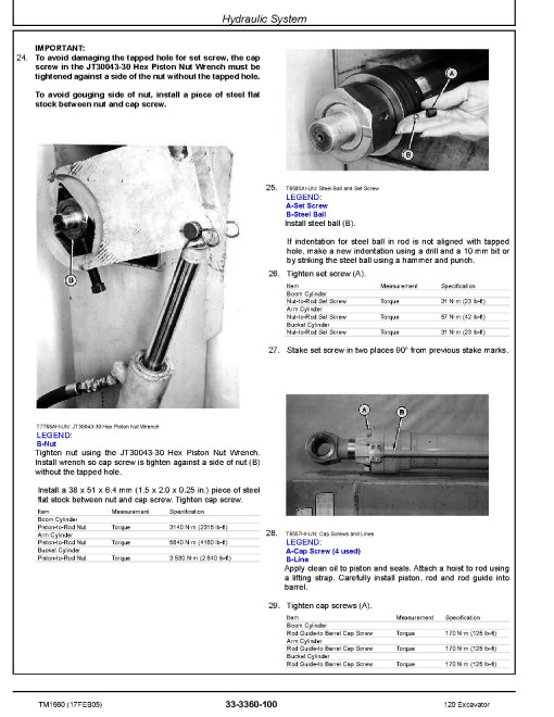 John Deere 120 Crawler Excavators (Metric) Repair Manual (TM1660) John Deere 120 Crawler Excavators (Metric) Repair Manual (TM1660)