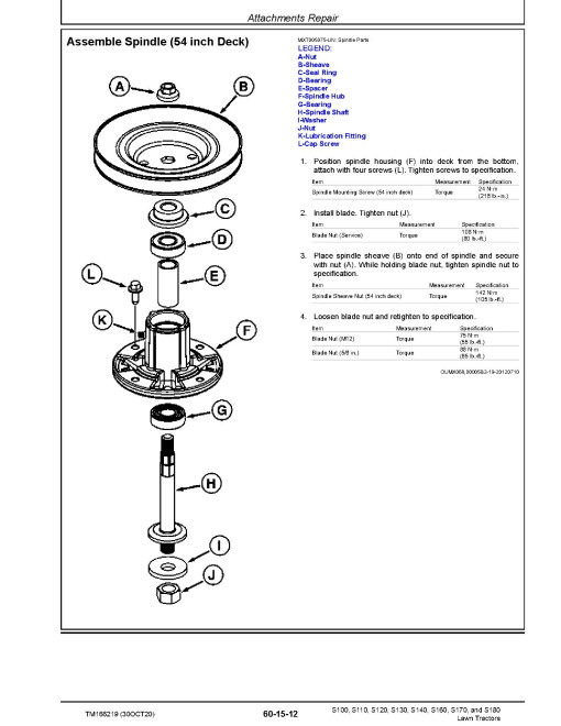 John Deere S100, S110, S120, S130, S140, S160, S170 and S180 Lawn Tractors Technical Manual (TM166219) John Deere S100, S110, S120, S130, S140, S160, S170 and S180 Lawn Tractors Technical Manual (TM166219)