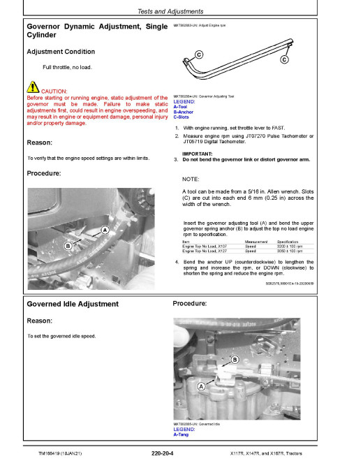 John Deere X117R, X147R and X167R Lawn Tractors (SN: 010001-) Technical Manual (TM166419) John Deere X117R, X147R and X167R Lawn Tractors (SN: 010001-) Technical Manual (TM166419)