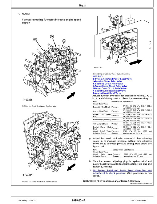 John Deere 230LC Crawler Excavators (Metric) Operation and Test Manual (TM1665) John Deere 230LC Crawler Excavators (Metric) Operation and Test Manual (TM1665)
